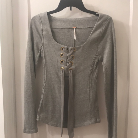 Free People Gray Long Sleeve - Picture 1 of 4